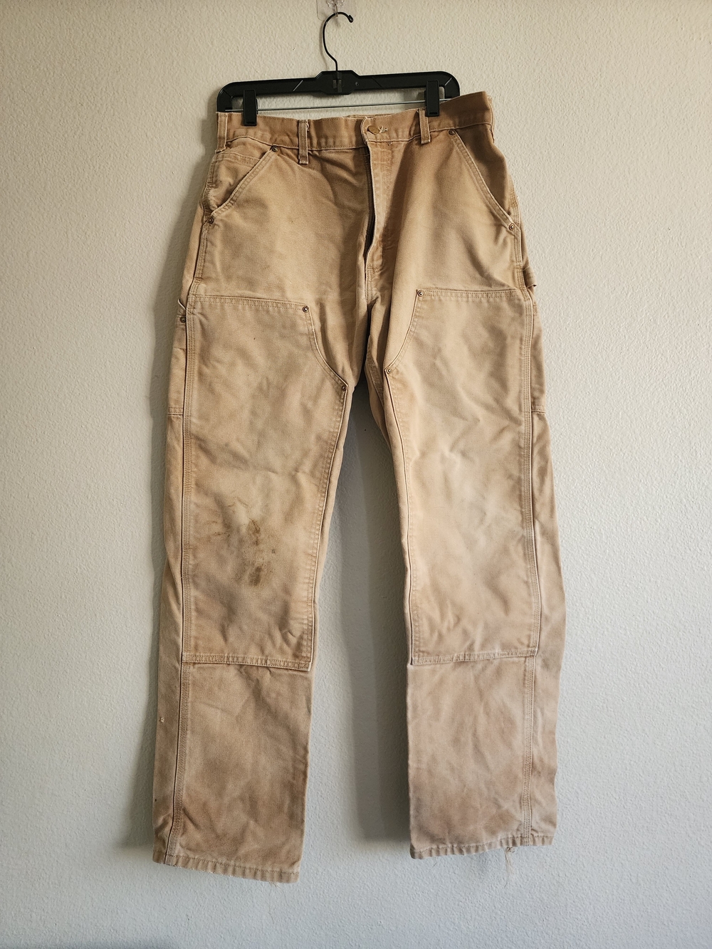 Carhartt B01 BRN Vintage Double Knee Duck Canvas Work Pants 33x32